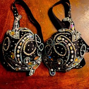 New Black Bellydance Bra and Belt